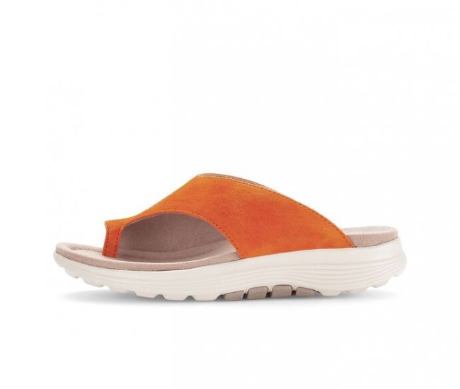 Gabor Damen Zehentrenner Orange - Rauleder