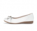 Gabor Damen Sportliche Ballerina Weiß - Glattleder