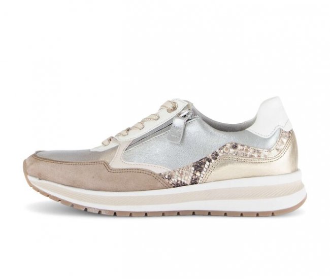 Gabor Damen Sneaker Low Braun - Materialmix Leder