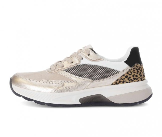 Gabor Damen Sneaker Low Beige - Materialmix Leder/Lederimitat