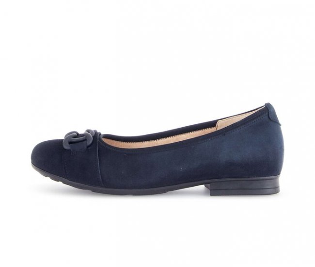 Gabor Damen Eleganter Ballerina Blau - Rauleder
