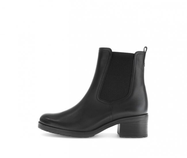 Gabor Damen Chelsea Boot Schwarz - Glattleder