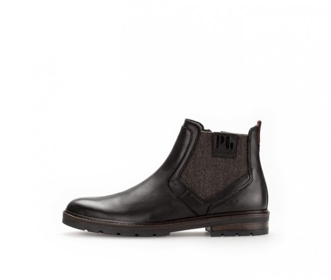 Pius Gabor Herren Chelsea Boot Grau - Glattleder