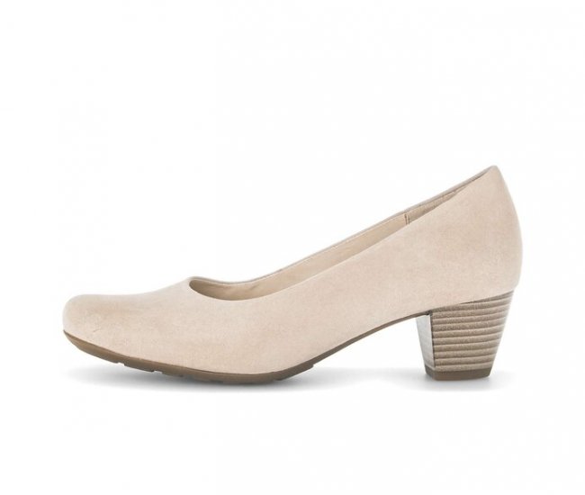 Gabor Damen Eleganter Pumps Beige - Rauleder