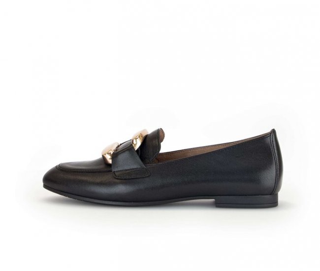 Gabor Damen Slipper Schwarz - Glattleder