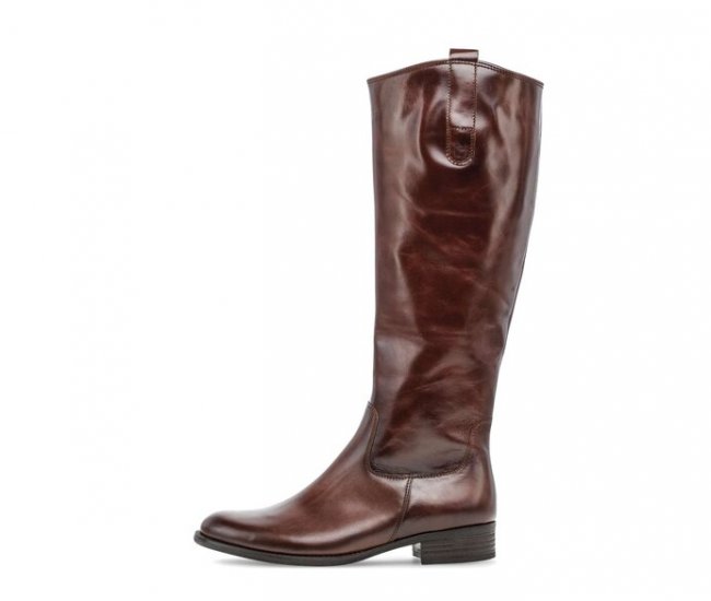 Gabor Damen Eleganter Stiefel Braun - Glattleder