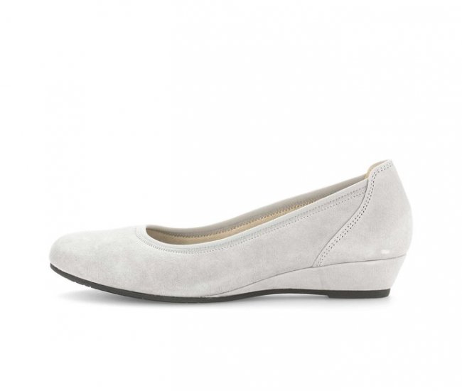 Gabor Damen Keilpumps Grau - Rauleder