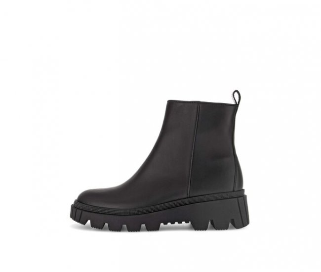 Gabor Damen Plateau Stiefelette Schwarz - Glattleder