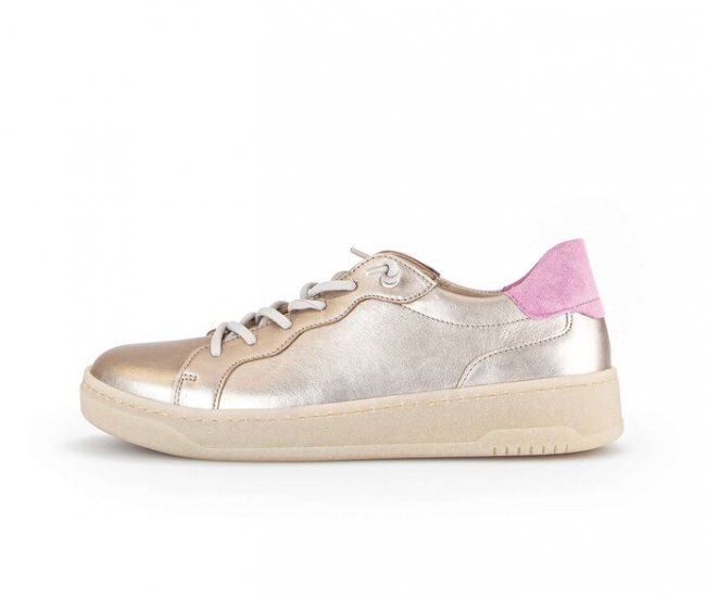 Gabor Damen Sneaker Low Gold - Materialmix Leder