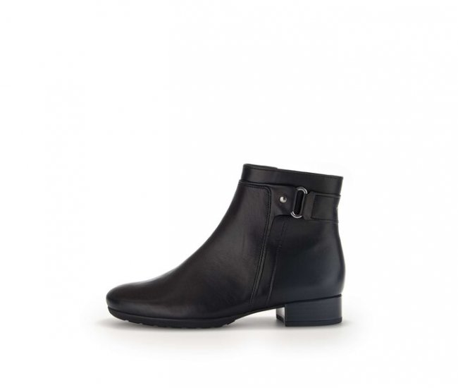 Gabor Damen Elegante Stiefelette Schwarz - Glattleder
