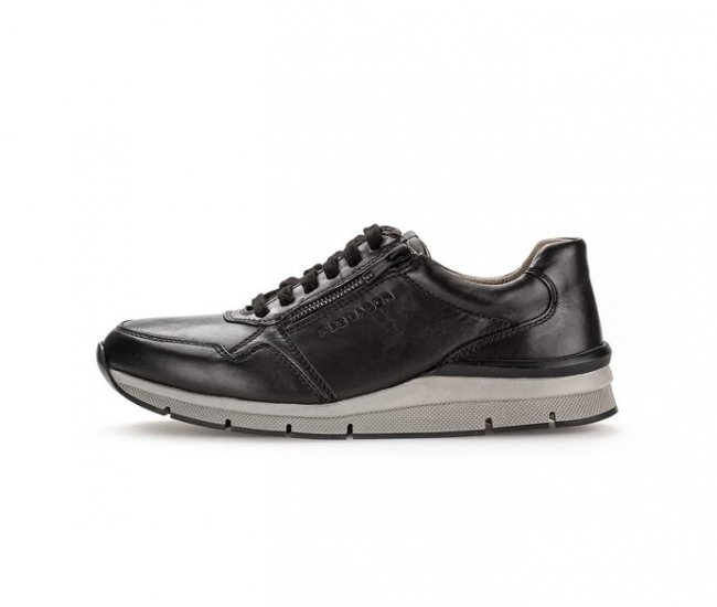 Pius Gabor Herren Sneaker Low Schwarz - Glattleder