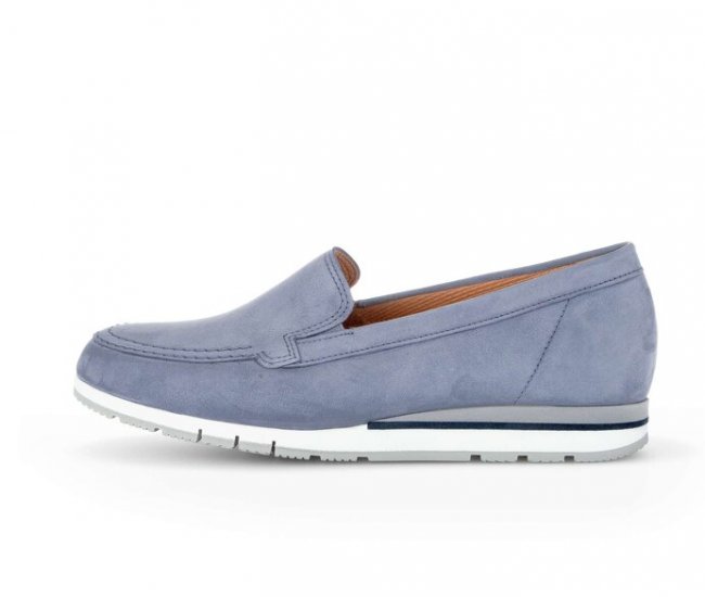 Gabor Damen Slipper Blau - Rauleder