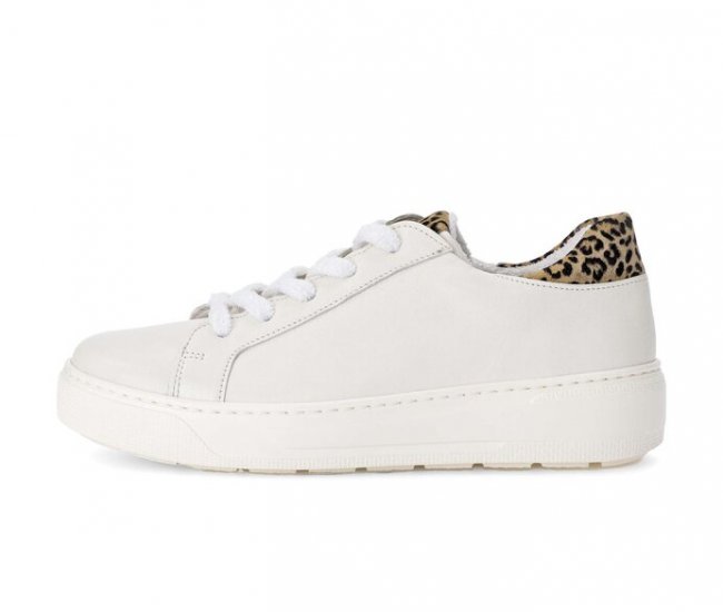 Gabor Damen Sneaker Low Creme - Materialmix Leder