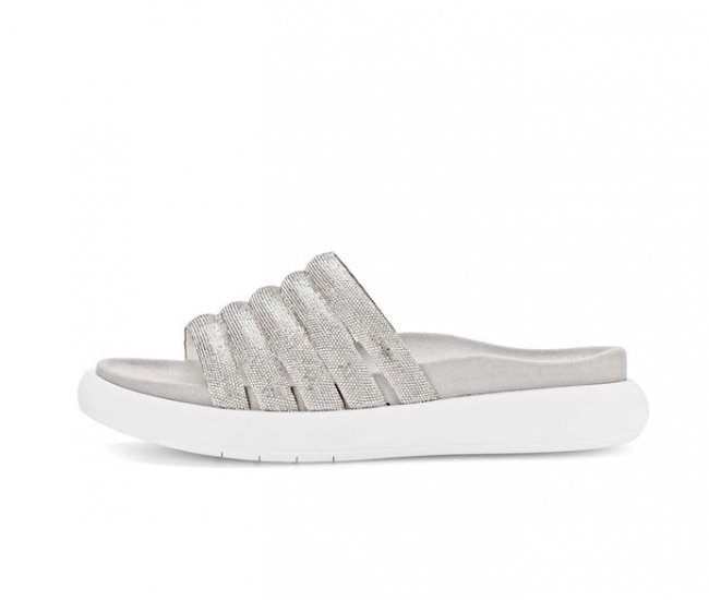 Gabor Damen Pantolette Silber - Lederimitat