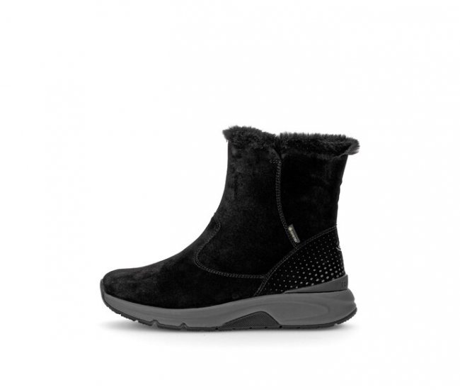 Gabor Damen Winterstiefelette Schwarz - Rauleder