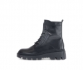 Gabor Damen Schnürstiefelette Schwarz - Glattleder