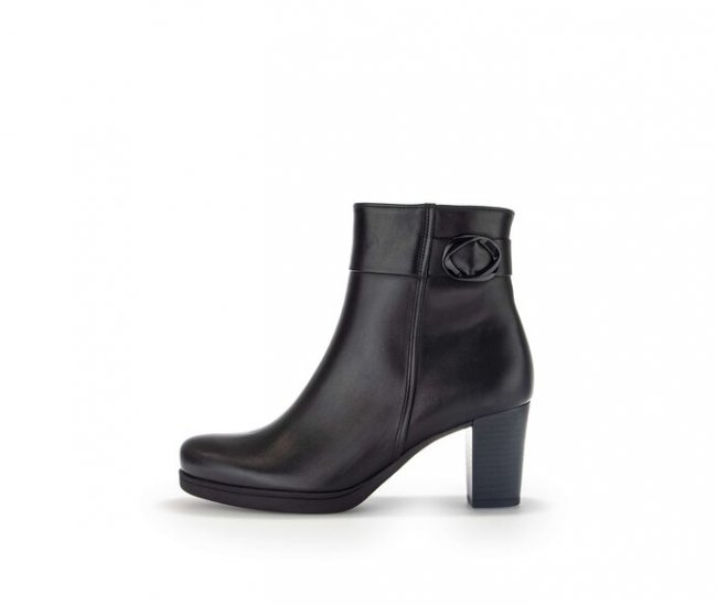 Gabor Damen Plateau Stiefelette Schwarz - Glattleder