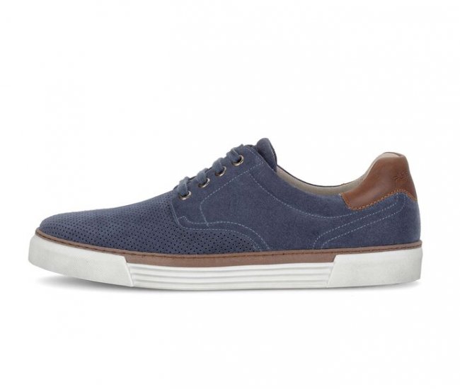 Pius Gabor Herren Sneaker Low Blau - Materialmix Leder
