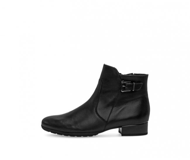 Gabor Damen Sportliche Stiefelette Schwarz - Glattleder