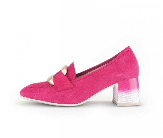 Gabor Damen Hochfrontpumps Pink - Rauleder