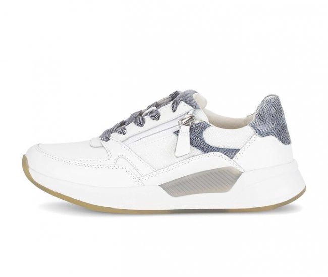 Gabor Damen Sneaker Low Weiß - Materialmix Leder/Lederimitat