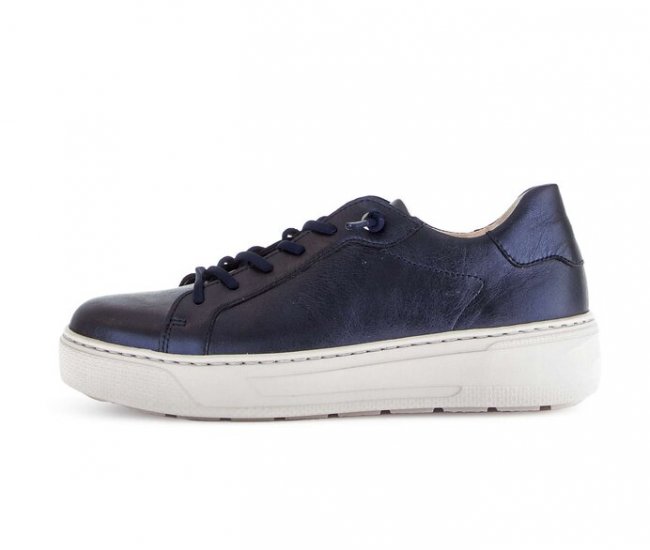 Gabor Damen Sneaker Low Blau - Glattleder