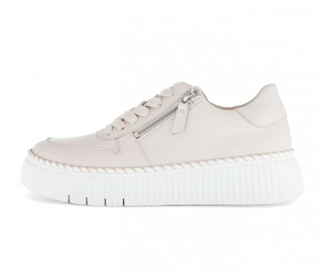 Gabor Damen Sneaker Low Beige - Glattleder