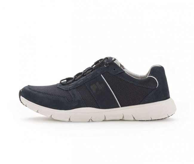 Pius Gabor Herren Sneaker Low Blau - Materialmix Leder/Textil