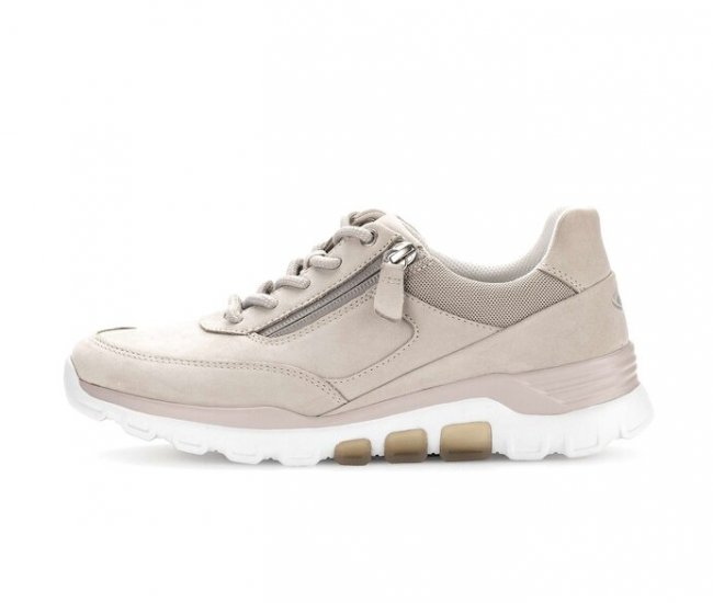 Gabor Damen Sneaker Low Beige - Materialmix Leder/Lederimitat