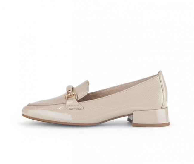 Gabor Damen Slipper Beige - Lackleder