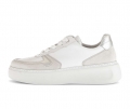 Gabor Damen Sneaker Low Silber - Materialmix Leder