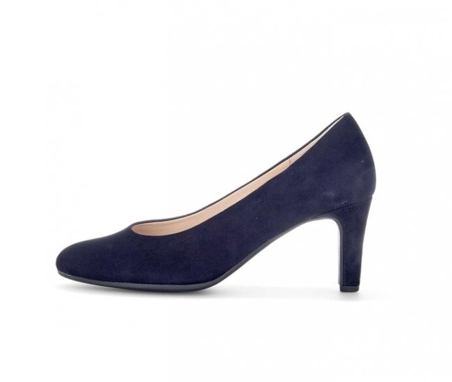 Gabor Damen Eleganter Pumps Blau - Rauleder