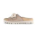 Gabor Damen Pantolette Beige - Rauleder