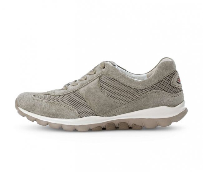 Gabor Damen Sneaker Low Grün - Materialmix Leder/Lederimitat