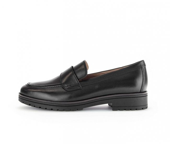 Gabor Damen Slipper Schwarz - Glattleder