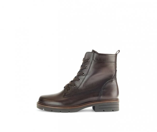 Gabor Damen Schnürstiefelette Braun - Glattleder
