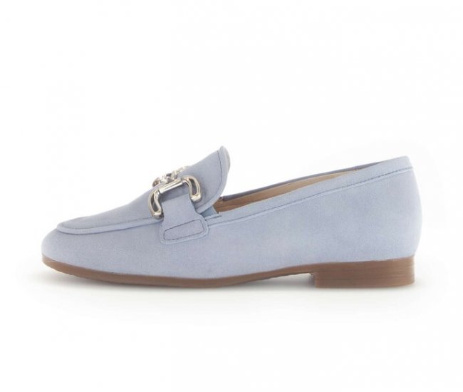 Gabor Damen Slipper Blau - Rauleder