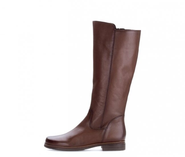 Gabor Damen Eleganter Stiefel Braun - Glattleder