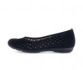 Gabor Damen Sportliche Ballerina Schwarz - Rauleder