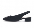 Gabor Damen Slingpumps Schwarz - Rauleder