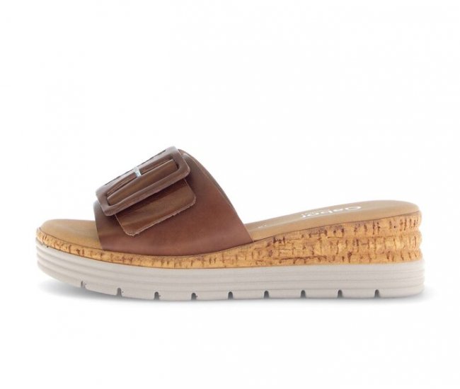 Gabor Damen Pantolette Beige - Glattleder