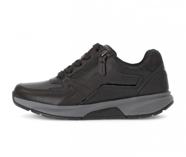Gabor Damen Sneaker Low Schwarz - Materialmix Leder