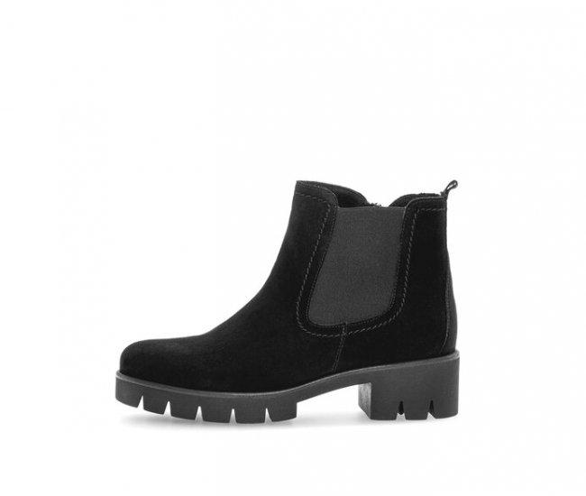 Gabor Damen Chelsea Boot Schwarz - Rauleder