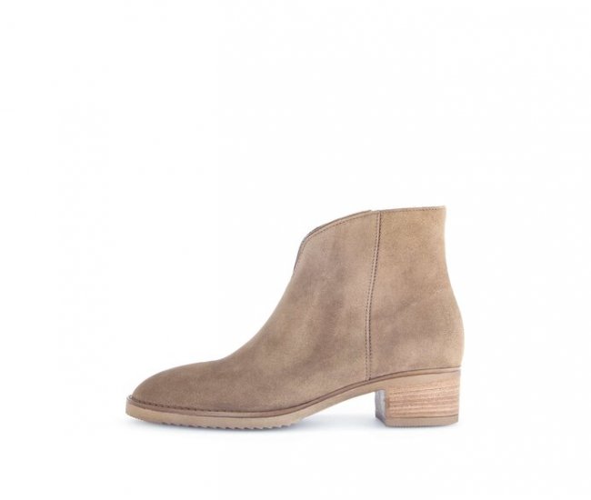 Gabor Damen Elegante Stiefelette Braun - Rauleder