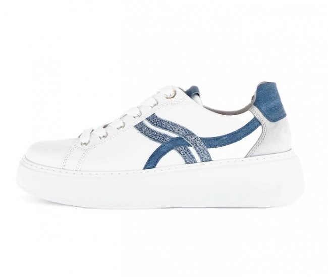 Gabor Damen Sneaker Low Weiß - Materialmix Leder