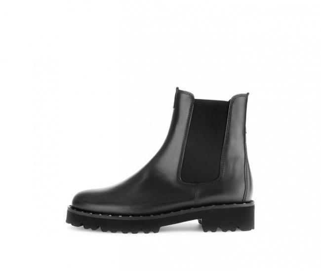 Gabor Damen Chelsea Boot Schwarz - Glattleder