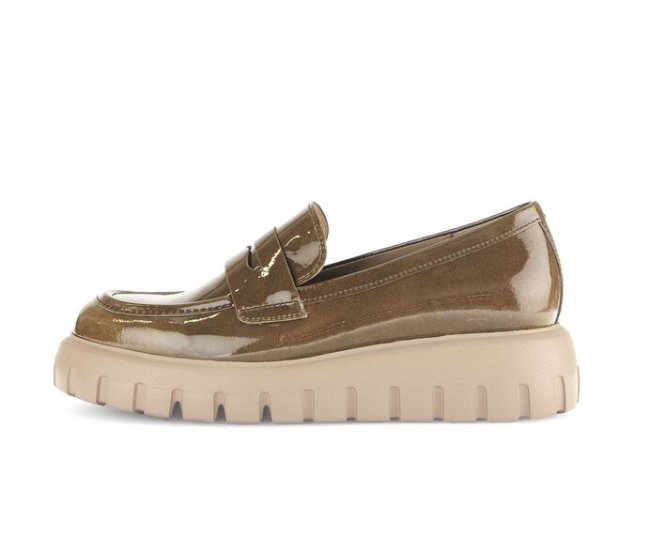 Gabor Damen Loafer Braun - Lackleder