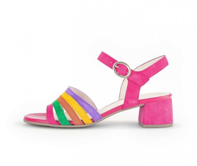 Gabor Damen Riemchensandale Multicolour - Rauleder