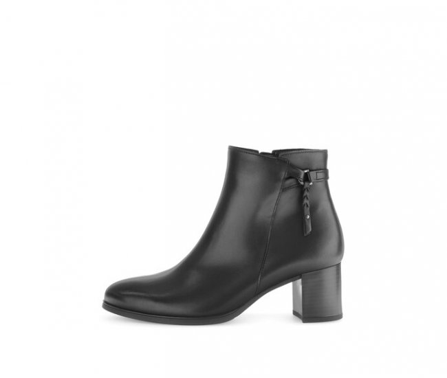 Gabor Damen Elegante Stiefelette Schwarz - Glattleder