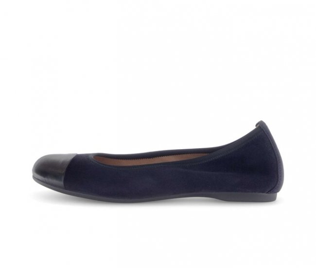 Gabor Damen Eleganter Ballerina Blau - Rauleder